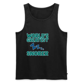 World's Greatest Snorer 4 - Men's Premium Organic Tank Top - black - Front - Michal (187cm)