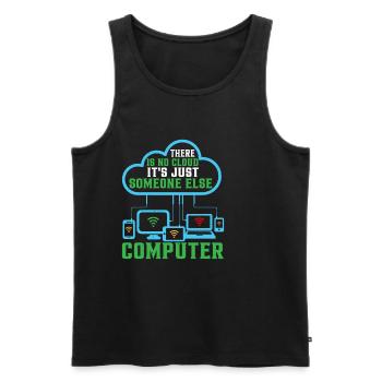 There Is No Cloud 17 - Men's Premium Organic Tank Top - black - Front - Michal (187cm)