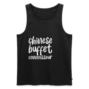 Chinese Buffet Connoisseur - Men's Premium Organic Tank Top - black - Front - AI Model Male 178 light (178cm)