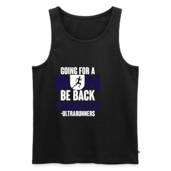Aller courir, être de retour demain 4 - Débardeur bio Premium Homme - noir - Devant - Michal (187cm)