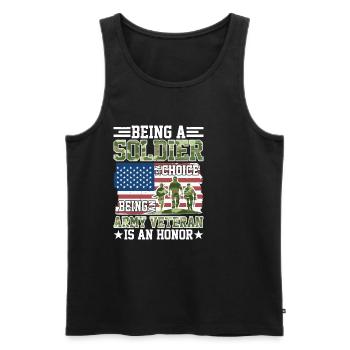 Being A Soldier Is A Choice 5 - Men's Premium Organic Tank Top - black - Front - Michal (187cm)