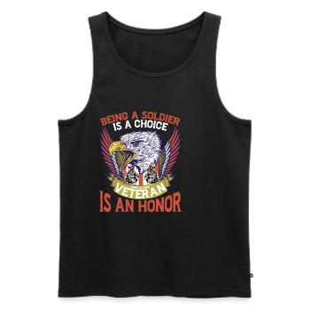 Being A Soldier Is A Choice 6 - Men's Premium Organic Tank Top - black - Front - Michal (187cm)