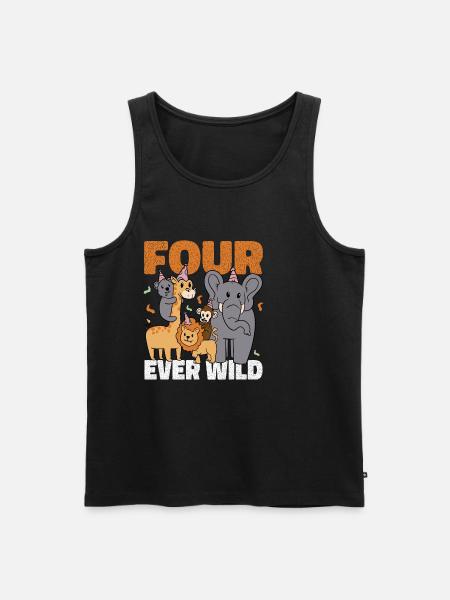 Four Ever Wild 48 - Männer Premium Bio Tank Top - Schwarz
