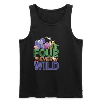 Four Ever Wild 49 - Männer Premium Bio Tank Top - Schwarz - Vorne - Michal (187cm)