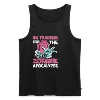 I'm Training For The Zombie Apocalypse 13 - Männer Premium Bio Tank Top - Schwarz - Vorne - AI Model Male 178 light (178cm)