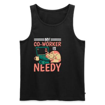 My Co-worker Is Needy 5 - Men's Premium Organic Tank Top - black - Front - AI Model Male 178 light (178cm)