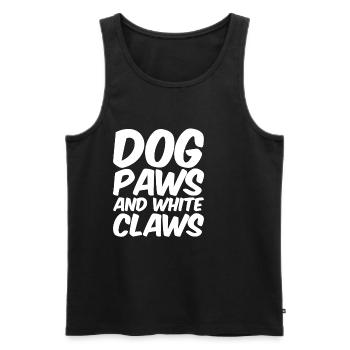 Dog Paws And White Claws - Männer Premium Bio Tank Top - Schwarz - Vorne - Michal (187cm)