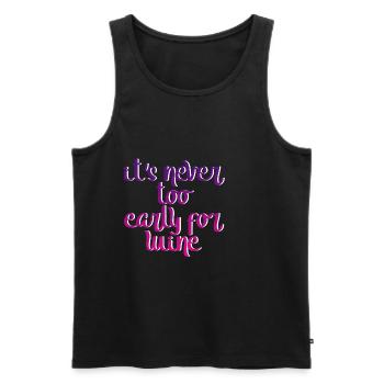 It's Never Too Early For Wine 2 - Men's Premium Organic Tank Top - black - Front - AI Model Male 178 light (178cm)