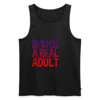 I'm An Adult But Not Like A Real Adult 3 - Men's Premium Organic Tank Top - black - Front - Michal (187cm)