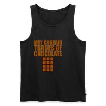 May Contain Traces Of Chocolate 2 - Men's Premium Organic Tank Top - black - Front - Michal (187cm)