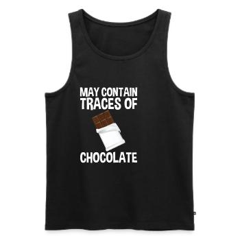 May Contain Traces Of Chocolate 4 - Men's Premium Organic Tank Top - black - Front - Michal (187cm)