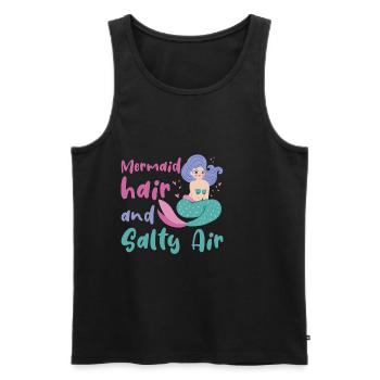 Mermaid Hair And Salty Air 4 - Men's Premium Organic Tank Top - black - Front - Michal (187cm)