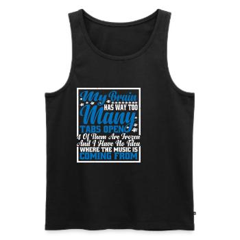 My Brain Has Way Too Many Tabs Open 7 - Men's Premium Organic Tank Top - black - Front - Michal (187cm)