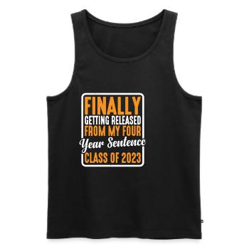 Getting Released From My Four Year Sentence 3 - Männer Premium Bio Tank Top - Schwarz - Vorne - Michal (187cm)
