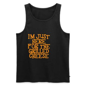 Je suis juste ici pour le fromage grillé 3 - Débardeur bio Premium Homme - noir - Devant - Michal (187cm)
