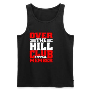 Over The Hill Club Official Member 5 - Men's Premium Organic Tank Top - black - Front - Michal (187cm)