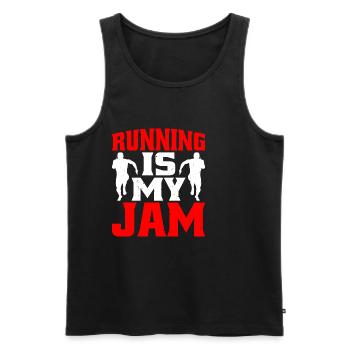 Running Is My Jam 7 - Men's Premium Organic Tank Top - black - Front - AI Model Male 178 light (178cm)