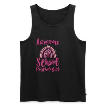 Psychologue scolaire génial 4 - Débardeur bio Premium Homme - noir - Devant - Michal (187cm)