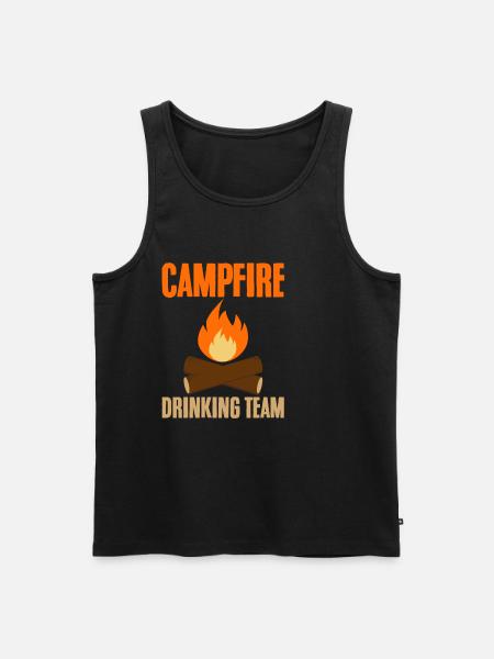 Campfire Drinking Team 4 - Men's Premium Organic Tank Top - black