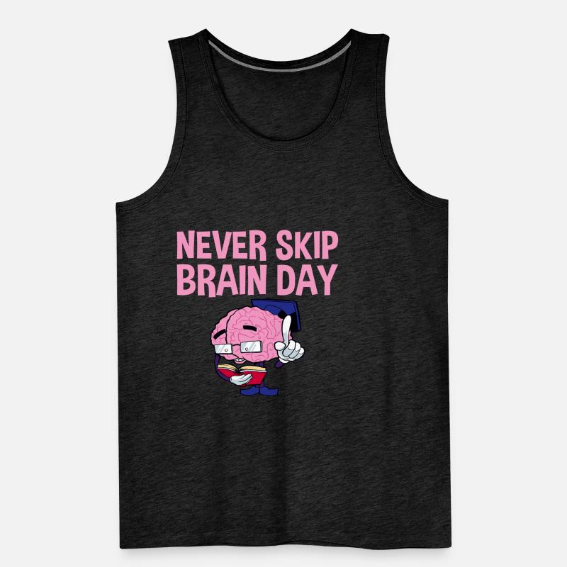 Never Skip Brain Day 2 Männer Premium Bio Tank Top