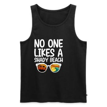No One Likes A Shady Beach 4 - Männer Premium Bio Tank Top - Schwarz - Vorne - AI Model Male 178 light (178cm)