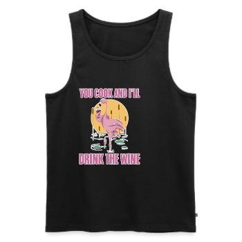 You Cook And I'll Drink The Wine 2 - Männer Premium Bio Tank Top - Schwarz - Vorne - Michal (187cm)