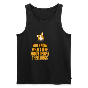 You Know What I Like About People, Their Dogs 2 - Men's Premium Organic Tank Top - black - Front - Michal (187cm)