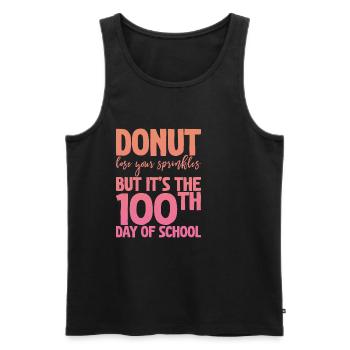 Donut Lose Your Sprinkles 100th Day Of School - Männer Premium Bio Tank Top - Schwarz - Vorne - Michal (187cm)