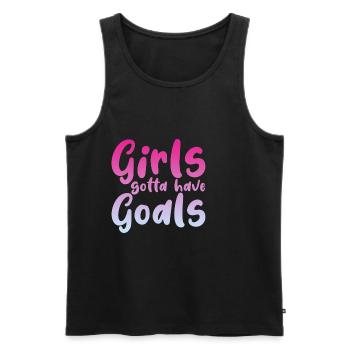 Girls Gotta Have Goals - Männer Premium Bio Tank Top - Schwarz - Vorne - Michal (187cm)