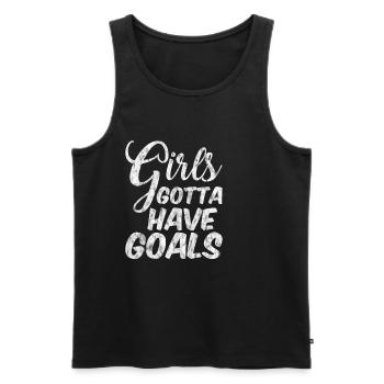 Girls Gotta Have Goals 3 - Männer Premium Bio Tank Top - Schwarz - Vorne - Michal (187cm)