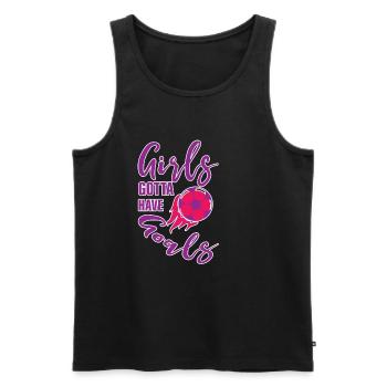 Girls Gotta Have Goals 2 - Männer Premium Bio Tank Top - Schwarz - Vorne - Michal (187cm)