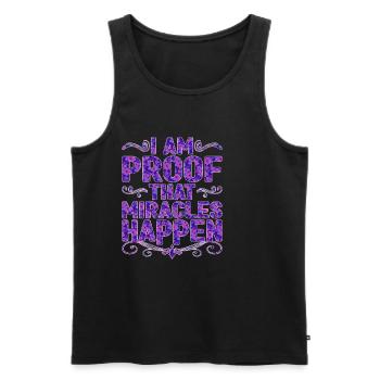 I Am Proof That Miracles Happen 5 - Men's Premium Organic Tank Top - black - Front - AI Model Male 178 light (178cm)
