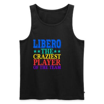 Libero, le joueur le plus fou de l’équipe 2 - Débardeur bio Premium Homme - noir - Devant - Michal (187cm)