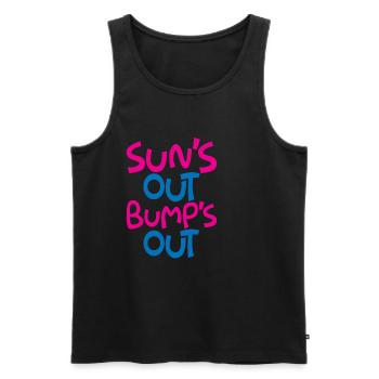 Sun's Out Bump's Out - Men's Premium Organic Tank Top - black - Front - AI Model Male 178 light (178cm)