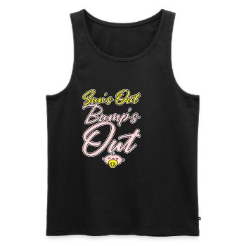 Sun's Out Bump's Out 4 - Men's Premium Organic Tank Top - black - Front - AI Model Male 178 light (178cm)