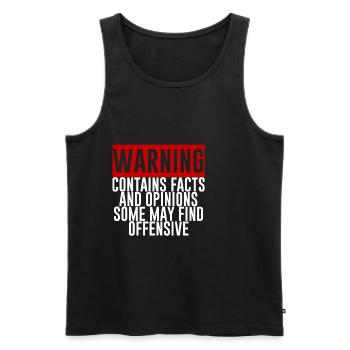 Contains Facts And Opinions Some Find Offensive 2 - Men's Premium Organic Tank Top - black - Front - Michal (187cm)