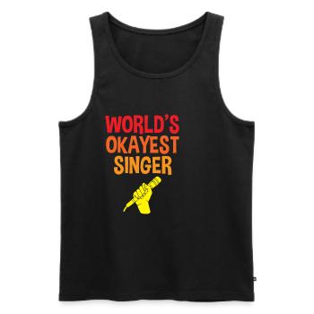 World’s Okest Singer 4 - Débardeur bio Premium Homme - noir - Devant - Michal (187cm)