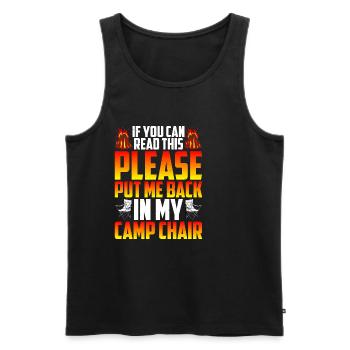 Please Put Me Back In My Camp Chair 2 - Men's Premium Organic Tank Top - black - Front - AI Model Male 178 light (178cm)
