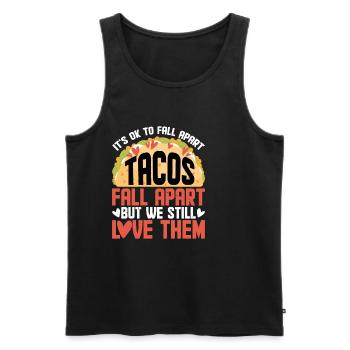 C’est correct de s’effondrer, les tacos s’effondrent 2 - Débardeur bio Premium Homme - noir - Devant - Michal (187cm)