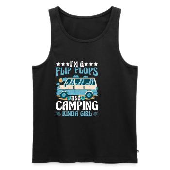 Je suis une fille de Flip Flops et de Camping - Débardeur bio Premium Homme - noir - Devant - Michal (187cm)