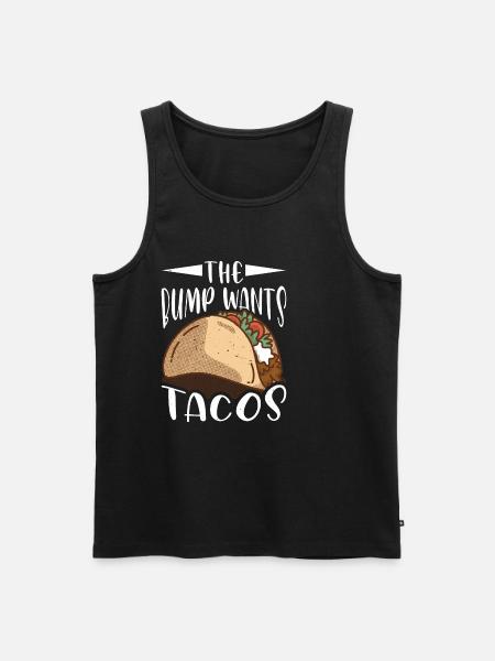The Bump Wants Tacos 3 - Men's Premium Organic Tank Top - black