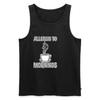Allergic To Mornings 4 - Men's Premium Organic Tank Top - black - Front - Michal (187cm)