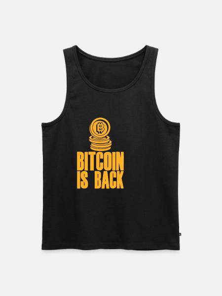 Bitcoin Is Back 2 - Männer Premium Bio Tank Top - Schwarz