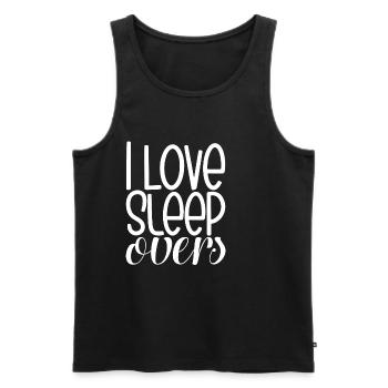 J’adore les soirées pyjama - Débardeur bio Premium Homme - noir - Devant - Michal (187cm)