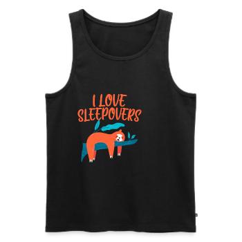 J’adore les soirées pyjama 4 - Débardeur bio Premium Homme - noir - Devant - Michal (187cm)