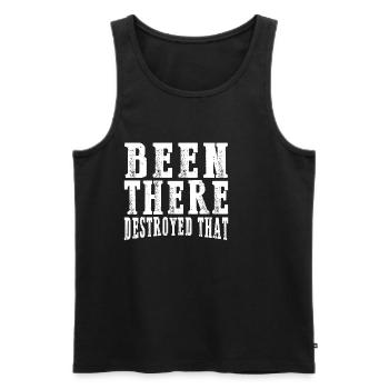 Been There Destroyed That 14 - Männer Premium Bio Tank Top - Schwarz - Vorne - AI Model Male 178 light (178cm)