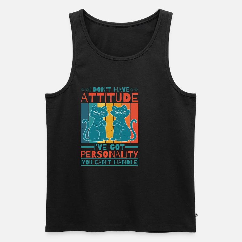 I Don't Have Attitude 6 - Men's Premium Organic Tank Top - black