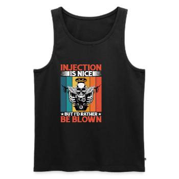 L’injection est sympa mais je préfère être soufflé 5 - Débardeur bio Premium Homme - noir - Devant - Michal (187cm)