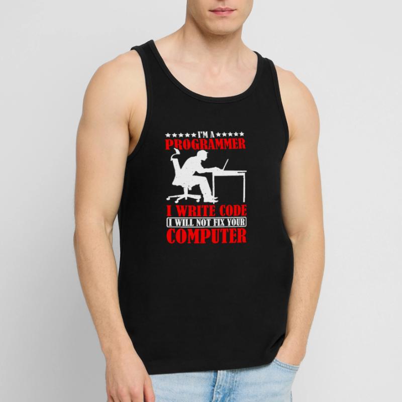 I'm A Programmer I Will Not Fix Your Computer Men's Premium Organic Tank Top