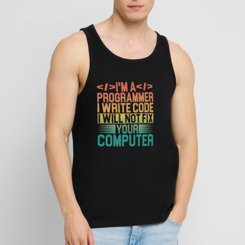 I'm A Programmer I Will Not Fix Your Computer 3 Männer Premium Bio Tank Top